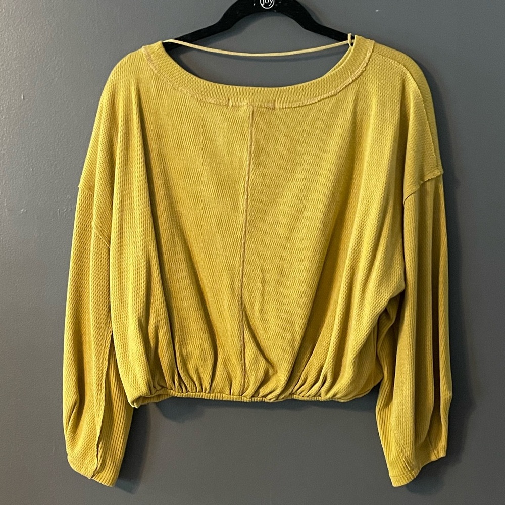 We The Free Mustard Yellow Sweatshirt - Picture 3 of 4